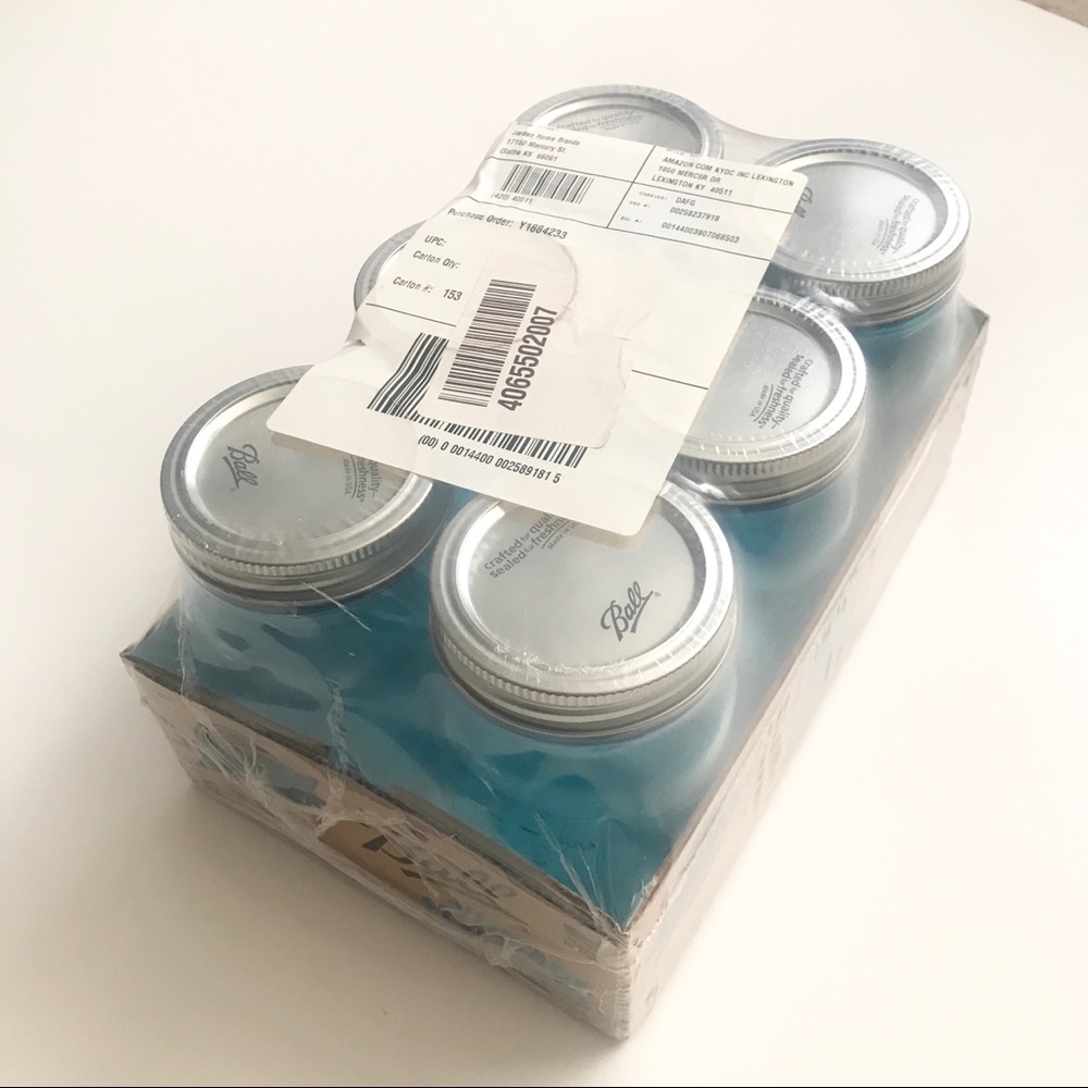 NWB Ball Mason Jar Heritage Collection Blue 6 Pint Jars 100 Year Limited Edition - Picture 5 of 9
